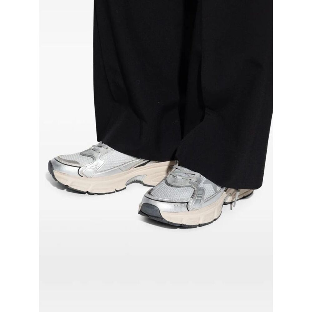 Golden Goose Men Lightstar Laminated Leather And Mesh Sneakers - Picture 2 of 5